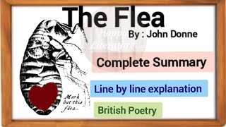 The Flea by John DonneComplete Summary explained englishliterature ntaugcnet happy literature [upl. by Lindholm]