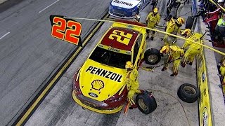 Pit road trouble for Logano [upl. by Esmerelda]