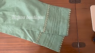 Trouser design with lace cutting and stitching [upl. by Namolos]