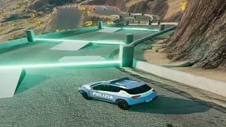 crazy vehicle car high speed jump yellow laser green laser car crash BeamNG DRIVE BAKAR GAMER [upl. by Joelle711]