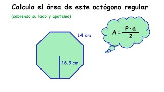 Área de un Octógono regular conocidos lado y apotema [upl. by Triplett625]