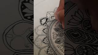 Circular mandala art Easy mandala design mandalarts art ytshorts mandaladesign shorts [upl. by Annazus]