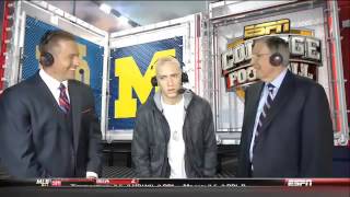 Eminem ESPN Interview  Notre Dame vs Michigan Halftime 2013 MMLP2 [upl. by King]