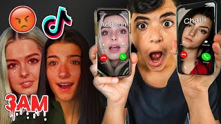 DO NOT CALL CHARLI DAMELIO ADDISON RAE AT THE SAME TIME OMG THEY MADE A TIKTOK IN MY HOUSE [upl. by Isidore]