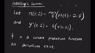 Hotelling’s Lemma [upl. by Akenna121]