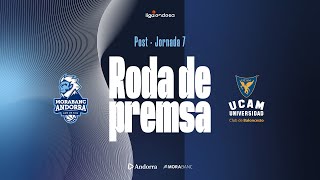 🎤 RDP Post Jornada 7 Liga Endesa  MoraBanc Andorra 🆚️ UCAM Murcia  Temporada 20242025 [upl. by Gnoht]