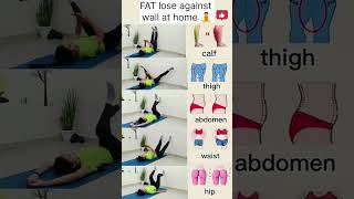 FAT lose against wall at Home 🏋️‍♀️shorts fitness yoga [upl. by Xylon]