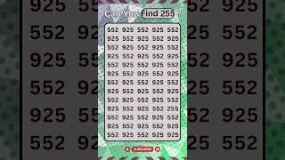 Number Puzzle Spot 255 Hidden in 552 and 925 BrainTeaser MathPuzzle IQChallenge [upl. by Mure]