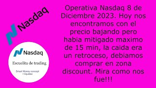 Operativa Nasdaq 100 MNQ Dec23 8 de Diciembre 2023 [upl. by Flanna471]