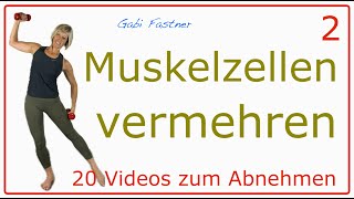 220❗️32 min Muskelzellen vermehren  abnehmen mit HantelKrafttraining [upl. by Llerat]