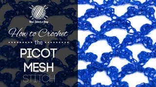 How to Crochet the Picot Mesh Stitch [upl. by Nadya]