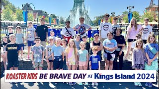 Koaster Kids BE BRAVE DAY at Kings Island 2024 [upl. by Ellenid]