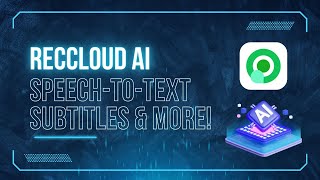 Create Subtitles Transcriptions and AI Voices with RecCloud  AI Apps [upl. by Lletnahc]