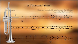 A Thousand Years  Bb Trumpet Sheet Music [upl. by Heim938]