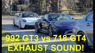 992 GT3 vs 718 GT4 EXHAUST SOUND [upl. by Kus]