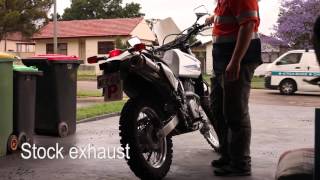 gsxr 1000 muffler on DR650 comparison [upl. by Aicil]