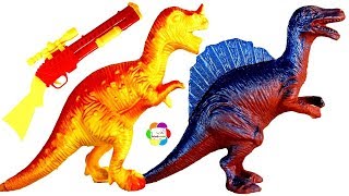 لعبة البندقية وصيد الديناصورات الحقيقية الجديدة للاطفال بنات واولاد dinosaurs hunting toy game [upl. by Gilliam]