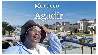 Agadir Morocco The Most Stunning White Beach Resort In Taghazout Morocco girlstrip travelvlog [upl. by Kcinomod923]