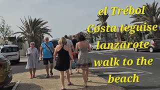 A walk to the Playa de las cucharas beach ⛱️ from the hotel tui suneo el Trébol In Lanzarote [upl. by Lielos]