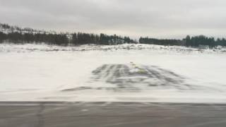 Finnair Airbus A321 snow take off at Ivalo Airport  Finland [upl. by Algernon]