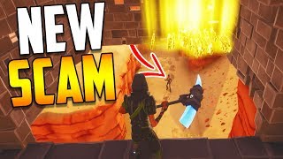 NEW SCAM The Disappearing Trap Scam BEWARE Scammer Gets Scammed in Fortnite Save The World [upl. by Katya500]