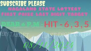 First Prize Last Digit 081124 Nagaland State Lottery Target Number Lottery Sambad Target Number [upl. by Rosella906]