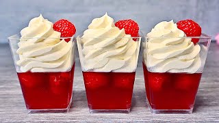 Super easy raspberry dessert that anyone can make Yummy no bake and gluten free dessert cups [upl. by Yee]