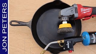 Super Fast amp Easy How To Refinish  Restore Cast Iron Pan [upl. by Adalard]