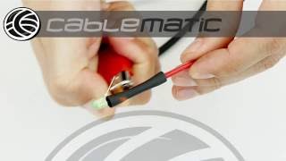 Cómo sellar un cable con tubo termoretráctil distribuido por CABLEMATIC ® [upl. by Ahsinelg]