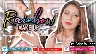 Rainbow Makeup🎨 Arishfa khan [upl. by Nirrad]