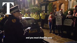 Just Stop Oil stage ‘carol’ protest outside Keir Starmer’s home [upl. by Lertsek]