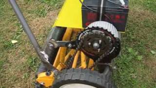 Electric lawn mower Battery operated DIY Handjagare [upl. by Otilrac]