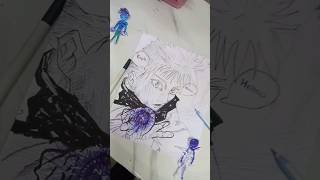 Gojo satoru 🤞hollow purple 200 Percente manga drawing shortsvideo [upl. by Dlanigger]