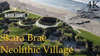 Skara Brae Neolithic Village Skail Bay Orkney  DJI MINI3 Pro 4K  June 2023  Ancestral Beauty [upl. by Atekehs]