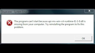apimswincrtruntimel110dll error حل مشكلة بخطوتين [upl. by Kingsbury112]