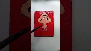 Luffy painting art glasspainting artdrawing [upl. by Enomed]