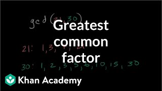 Greatest common factor exercise  Factors and multiples  PreAlgebra  Khan Academy [upl. by Groves]