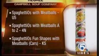 Campbell Soup recalls 15 Million pounds of SpaghettiOs [upl. by Lepp]