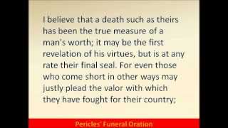 Pericles Funeral Oration  Hear and Read the Full Text  Athens Greece [upl. by Igor]