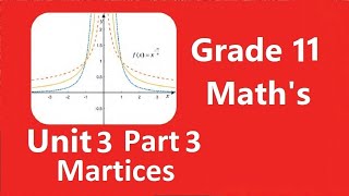 Grade 11 Maths Unit 3 Part 3 Special Types of Matrices  New Curriculum [upl. by Anauqed650]