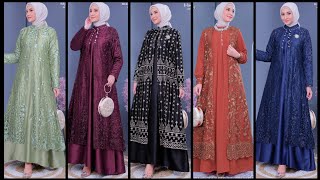 model gamis brokat modern terbaru 2025 trend busana viral 2025 trend busana lebaran 2025 gamis viral [upl. by Acinoed699]