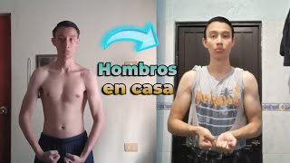 Hombros GRANDES entrenando en CASA  Ectomorfo [upl. by Loise]