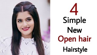 4 simple new open hairstyle  latest new hairstyle  hairstyle for girls  easy hairstyle [upl. by Ilan]