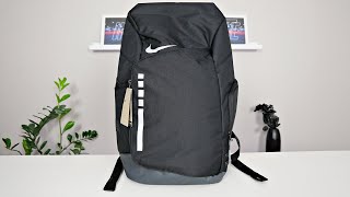 UnboxingReviewing The Nike Hoops Elite BlackAnthraciteMetallic Silver Backpack On Body [upl. by Akienat]