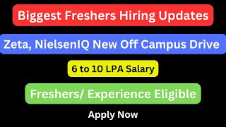 Biggest Freshers Hiring Updates  Zeta NielsenIQ Off Campus Hiring for 2021202220232024 Batch [upl. by Ainahpets]