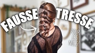 ASTUCE COIFFURE Fausse tresse collée [upl. by Rehctaht]