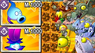 Pvz 2 Challenge  M1000 Shadow PeaShadow Moon Flower Vs all Dr Zomboss  Pvz Gameplay [upl. by Imeon111]