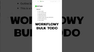 Workflowy in 2023 Bulk Convert Bullets to Tasks Todo Items Easily [upl. by Donaugh]