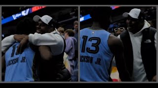 Jaren Jackson Jr was happy to see his father in the stands after hitting a Career Milestone [upl. by Amrak]