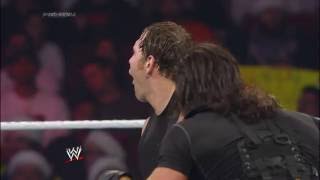 John Cena CM Punk amp Big E Langston vs The Shield Raw Dec 23 2013 [upl. by Eidnak]